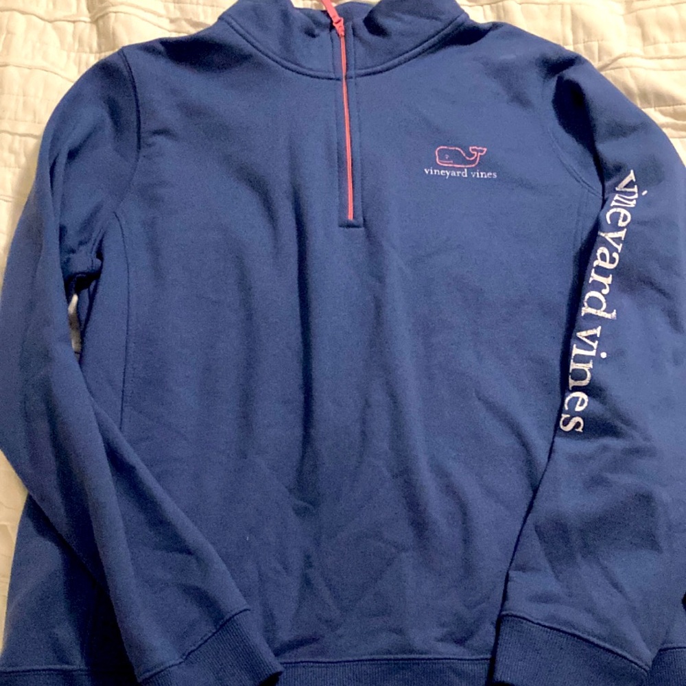 Vineyard vines blue half zip sweatshirt